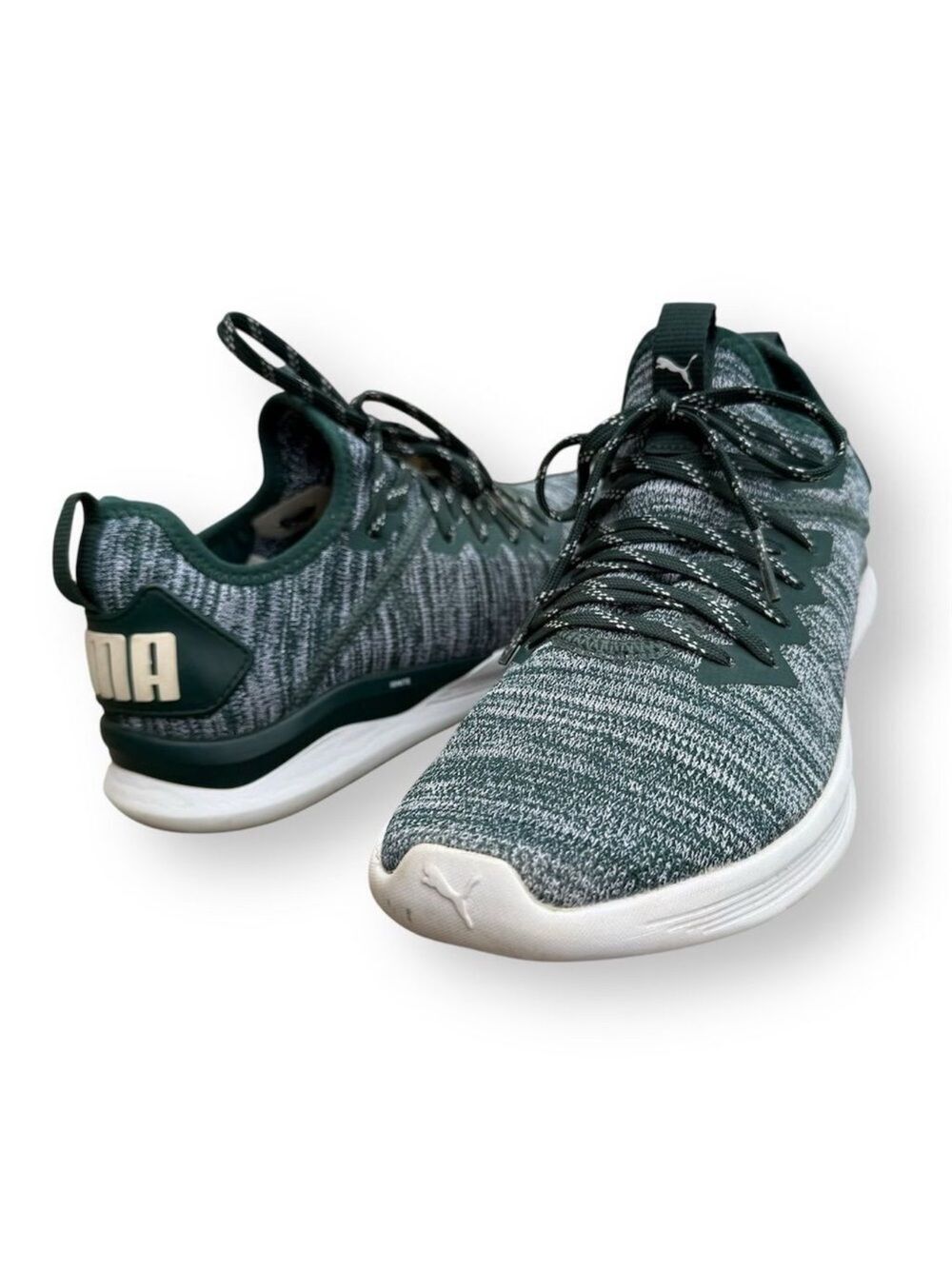 PUMA Women's Ignite Flash Evoknit Sneakers Green Size 8 Running Shoes
